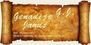 Genadije Janus vizit kartica